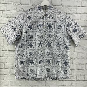 Reyn Spooner Kloth Hawaiian Aloha Lahaina Sailor Popover Shirt Limited Issue XL